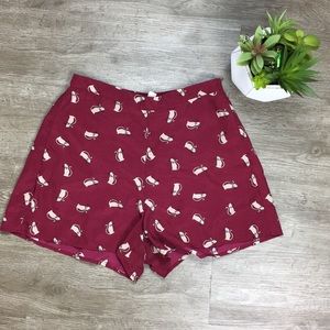 F21 Blogger Fave Kitty Cat Shorts High Waisted